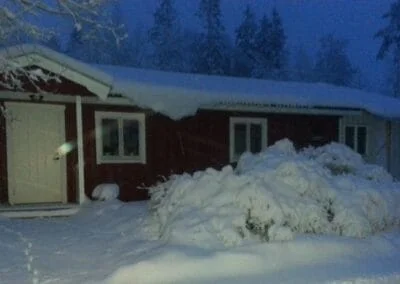 Katthotellet på vintern i Gånghester